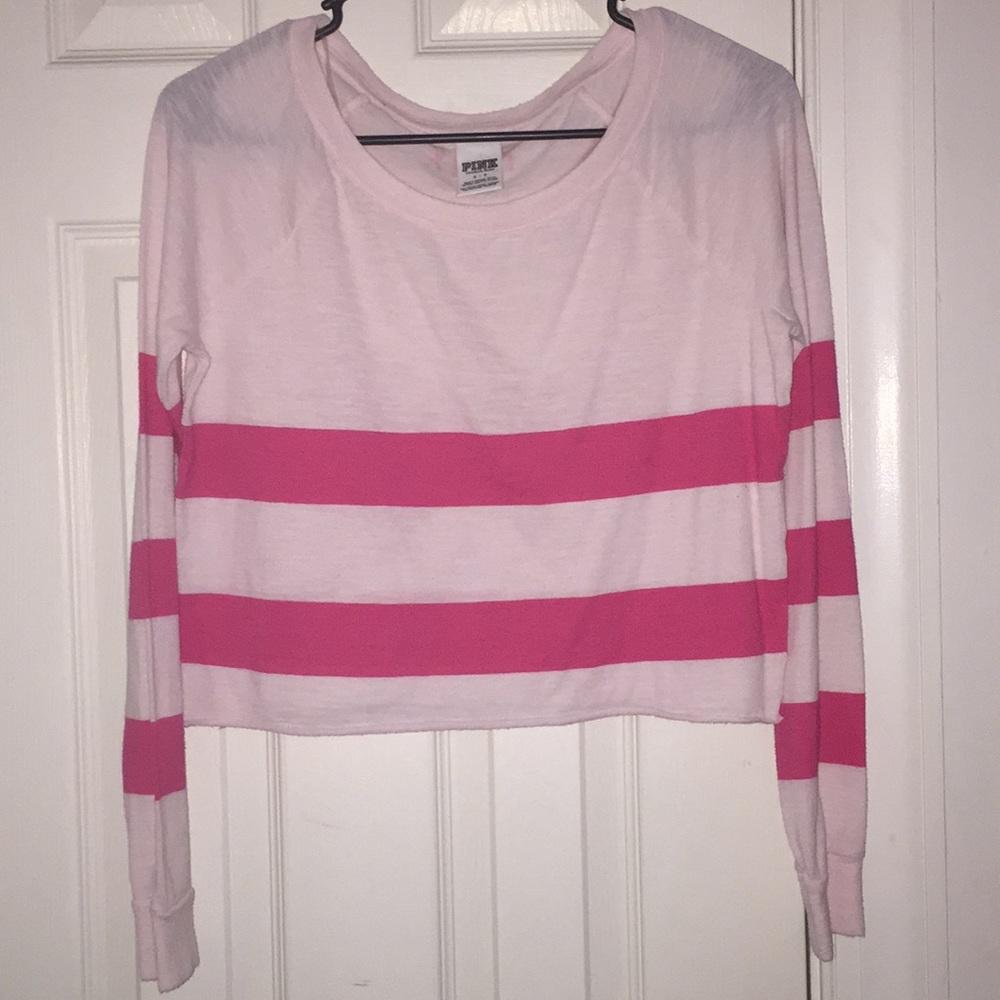 PINK cropped long sleeve T
